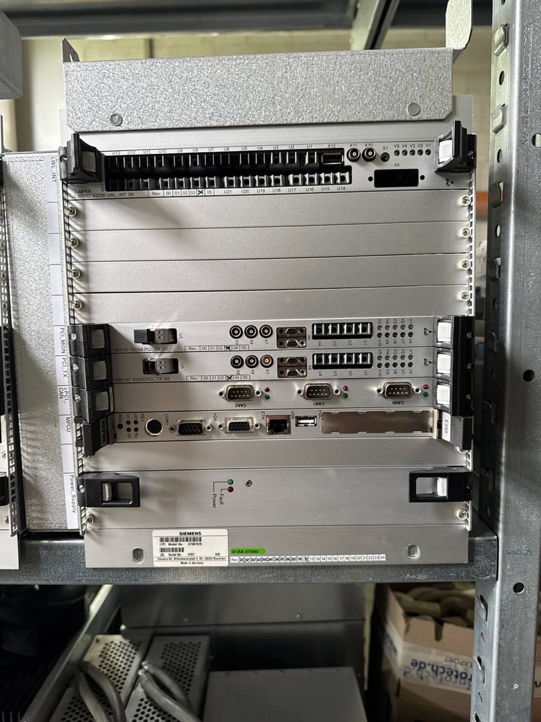 Корзина AMC в сборе. MPCU 5, CAN-bus, PCI d2. LWL_int D6